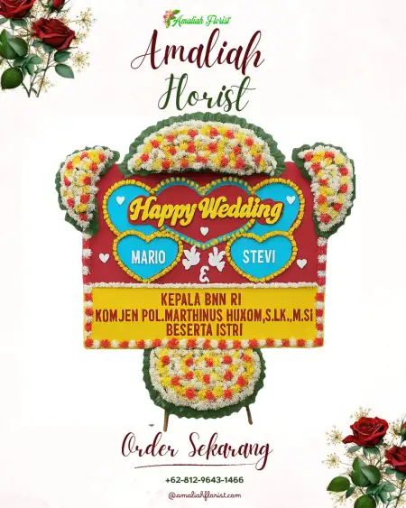 Papan Bunga Pernikahan Singonegoro